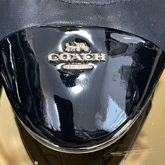 COACH BONNIE BALLET BLACK LEATHER PATENT CAP TOE 7.5 NEW WITHOUT TAGS - Picture 7 of 11